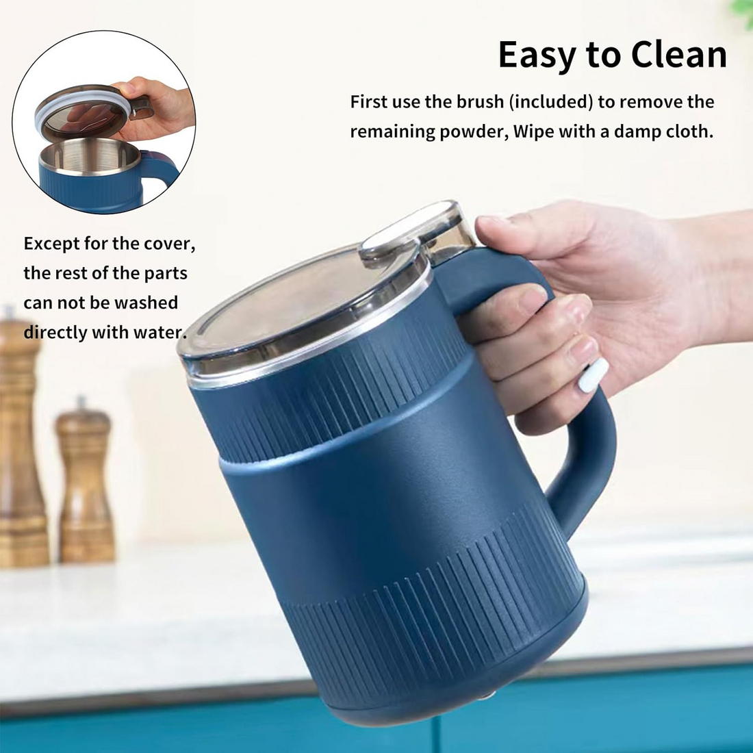 Electric Coffee Grinder, Multi-purpose Grinder, Adjustable, Blue, 150-300W, 200ml/min, 110V, Stainless Steel