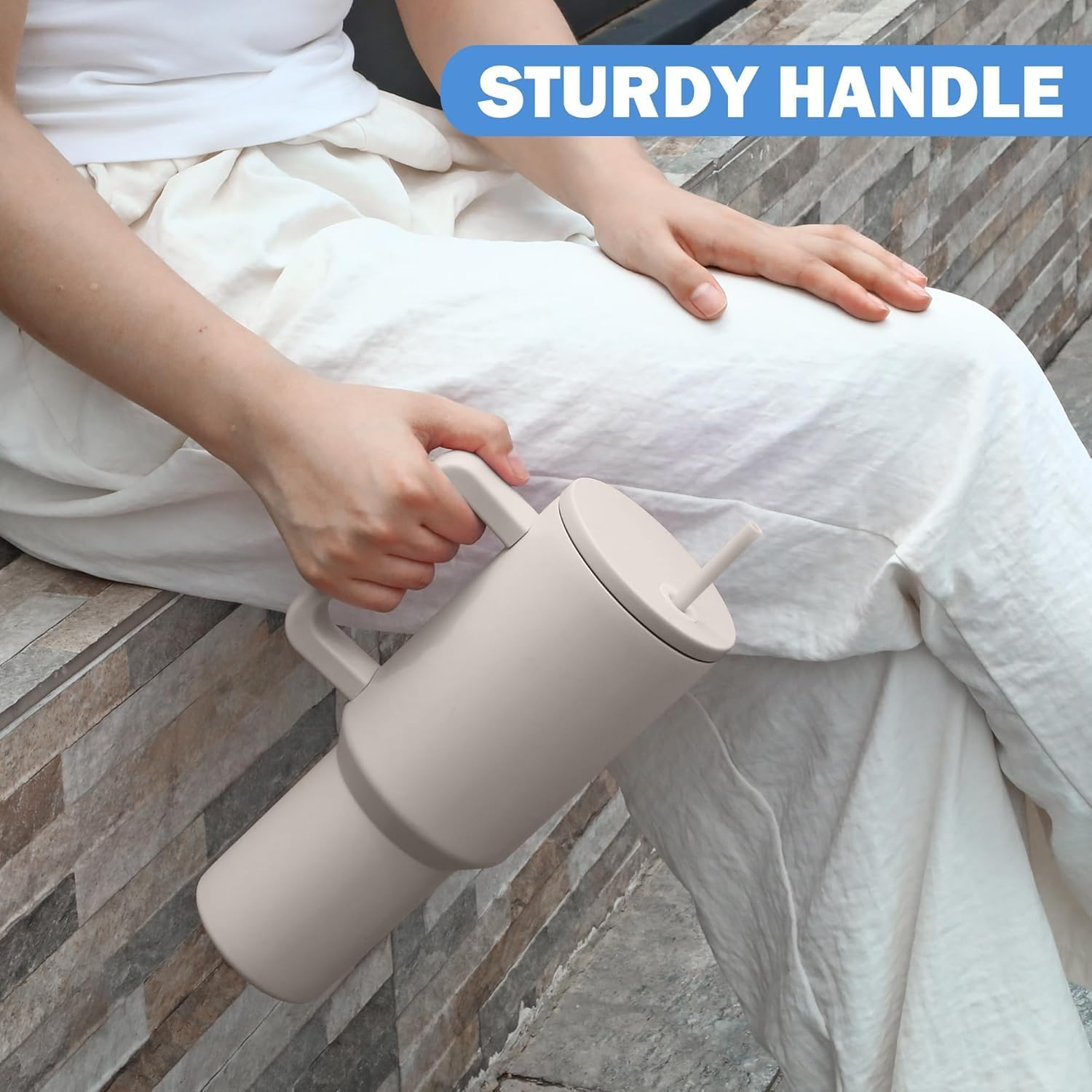 1200ML Stainless Steel Tumbler Hot and Cold with Handle