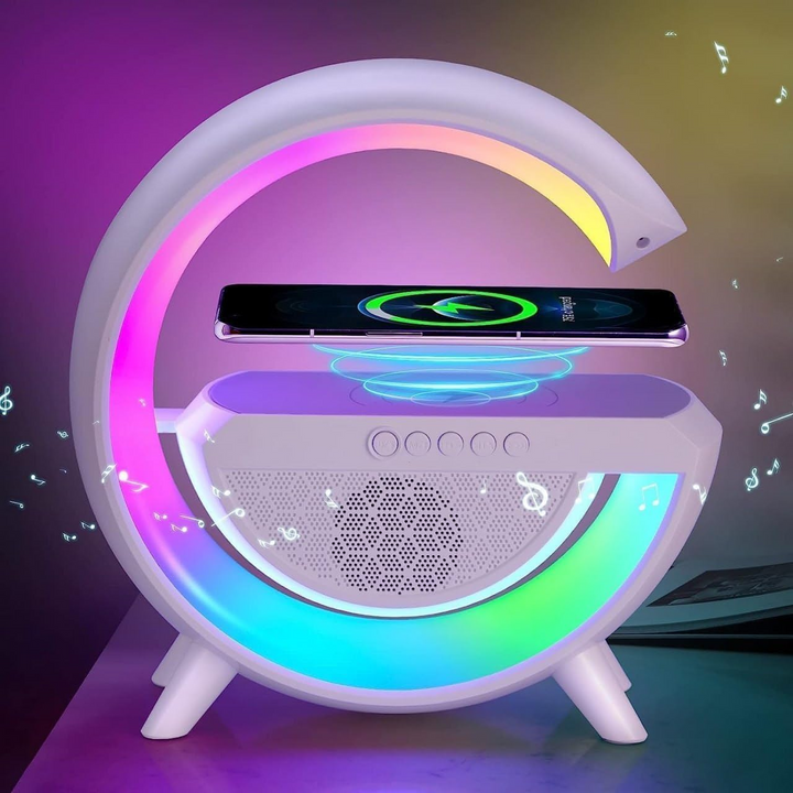 3-in-1 Night Light Bluetooth Speaker with 15W Wireless Mobile Charger