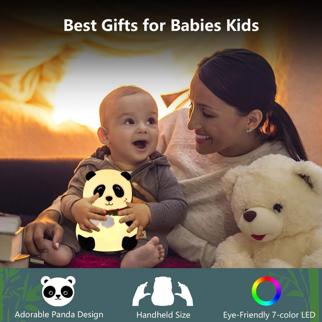 Rechargeable Silicone Panda Night Light