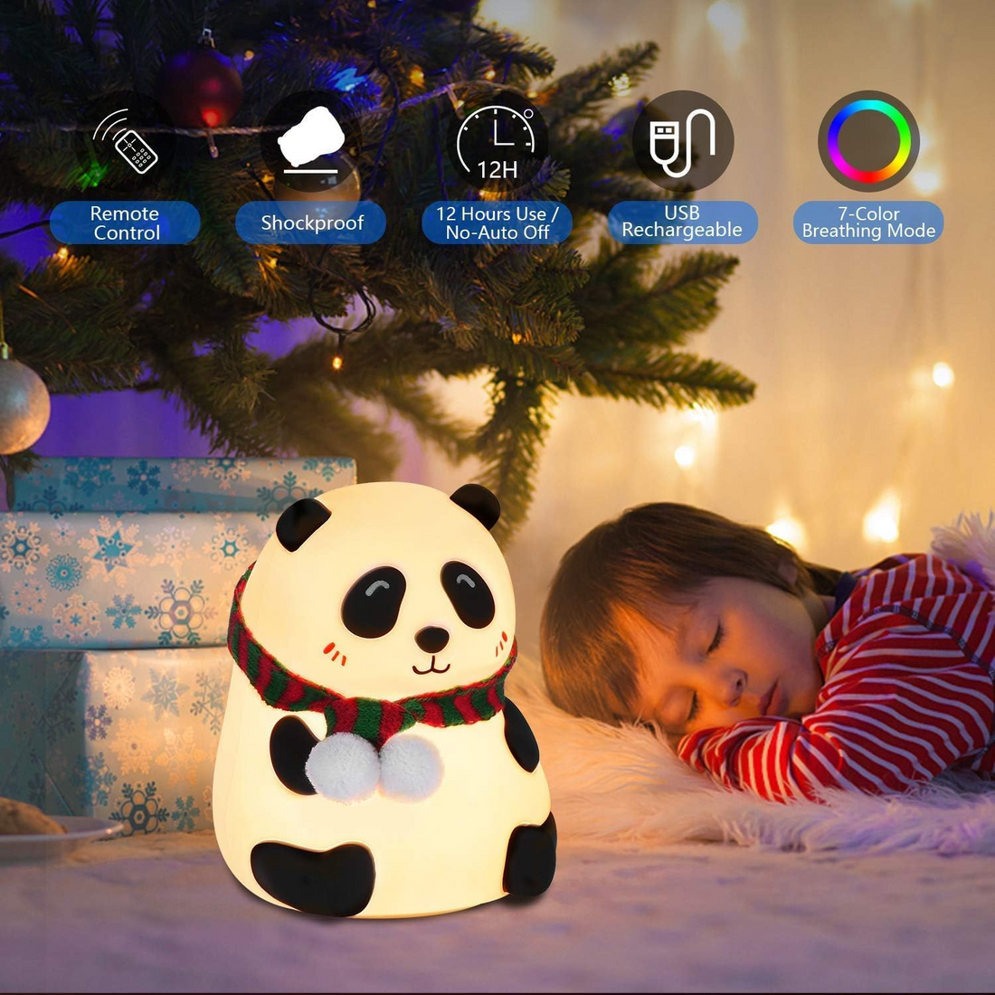 Rechargeable Silicone Panda Night Light
