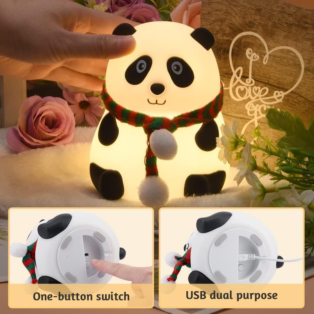 Rechargeable Silicone Panda Night Light