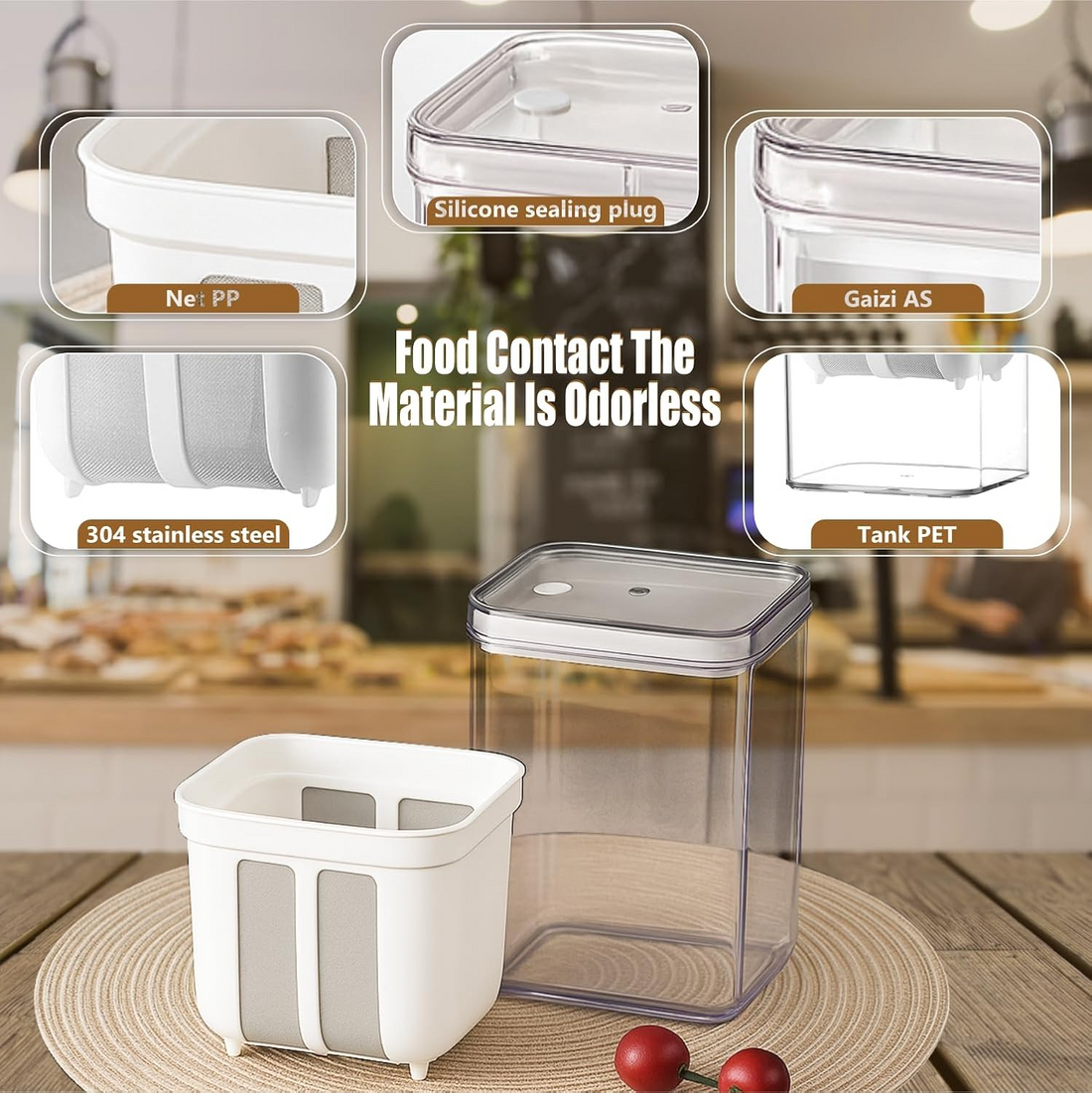 Multifunctional 1100ML Yogurt Filter with Fine Mesh Strainer