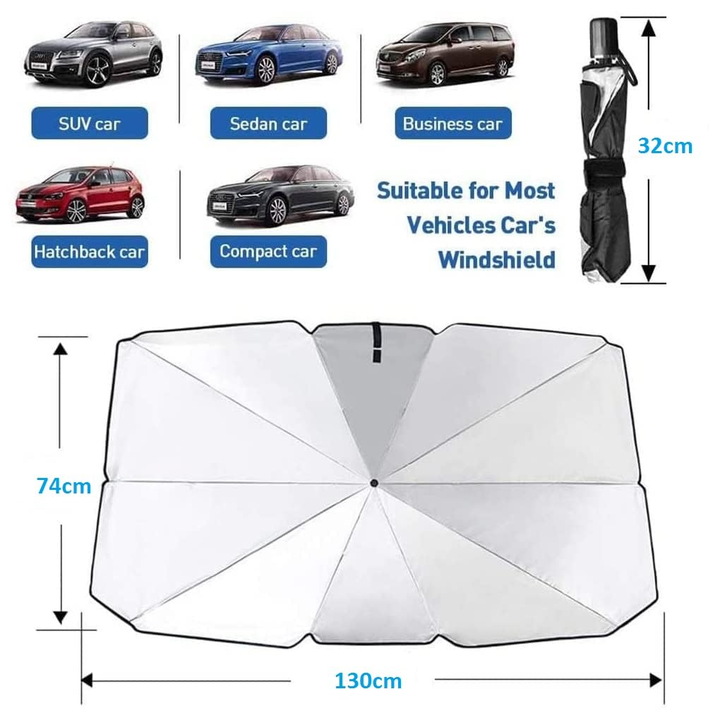 Foldable Car Windshield Sunshade Umbrella – UV Protection, Heat Blocker for Front Window