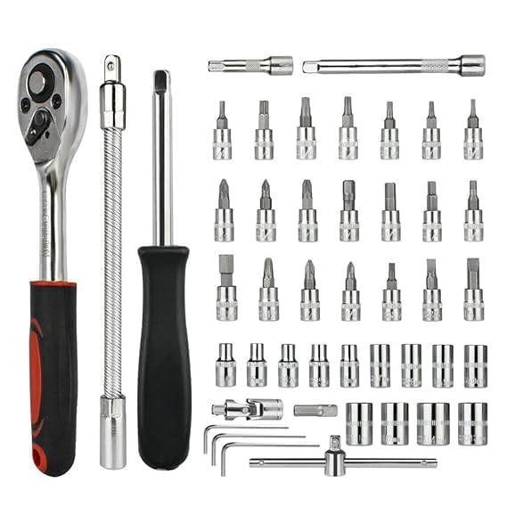 46 in 1 Pcs Tool Kit & Screwdriver and Socket Set
