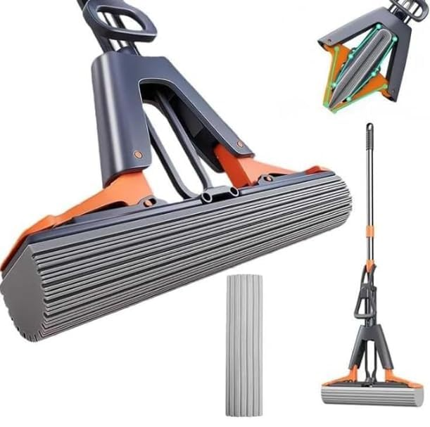 Butterfly Sponge Mop with Squeeze Roller