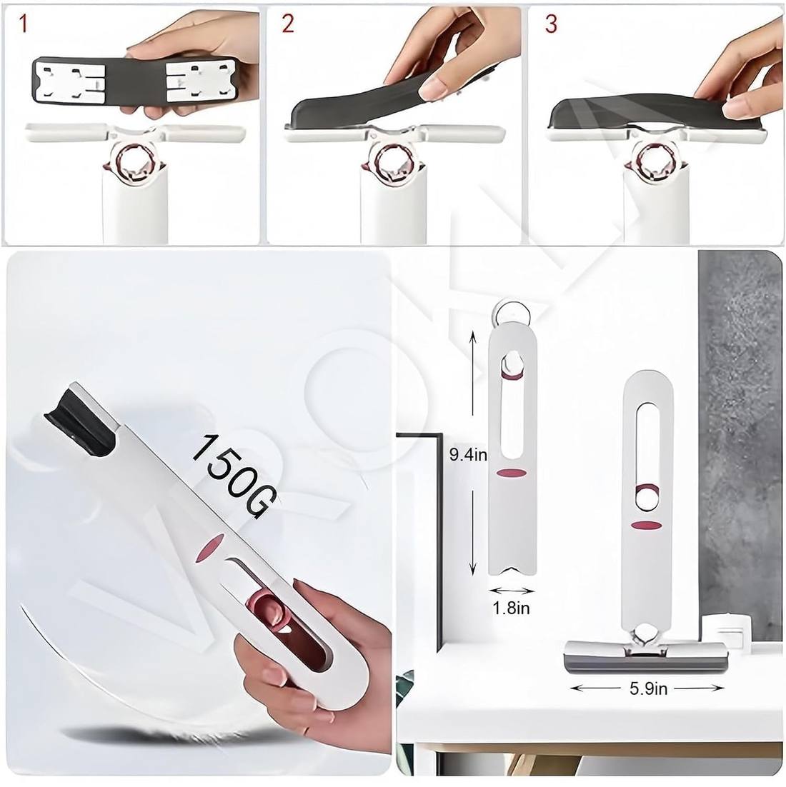 Portable Self-Squeeze Short Mop