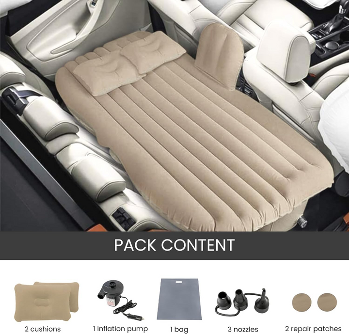 Premium Car Inflatable Bed with Pump & 2 Air Pillow