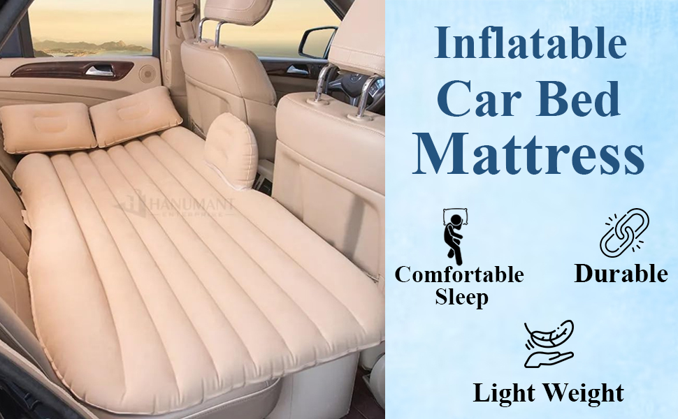 Premium Car Inflatable Bed with Pump & 2 Air Pillow