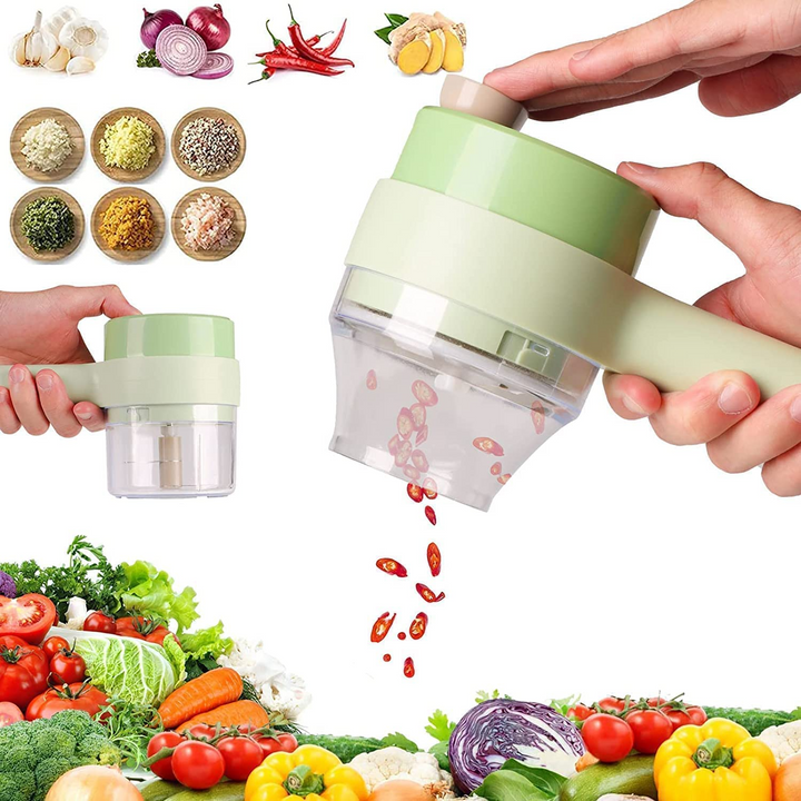 4-in-1 Electric Vegetable Chopper Cutter