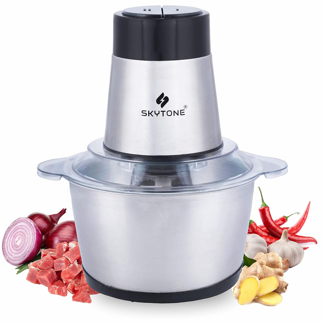 Electric Chopper, Meat Chopper With Stainless Steel Bowl Heavy 700W Motor - 2 Speed Modes For Kitchen Food Processor