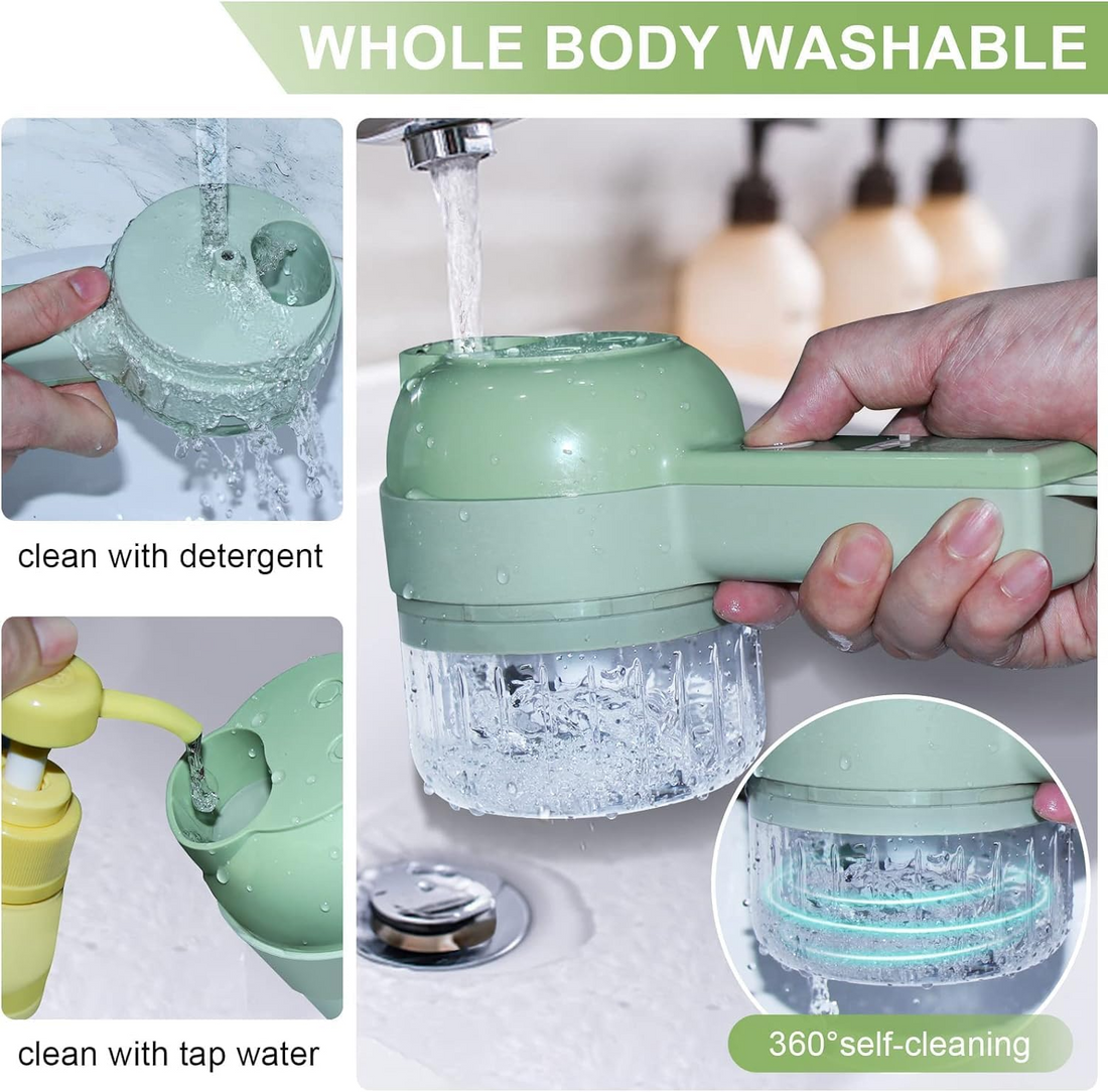 4-in-1 Electric Vegetable Chopper Cutter