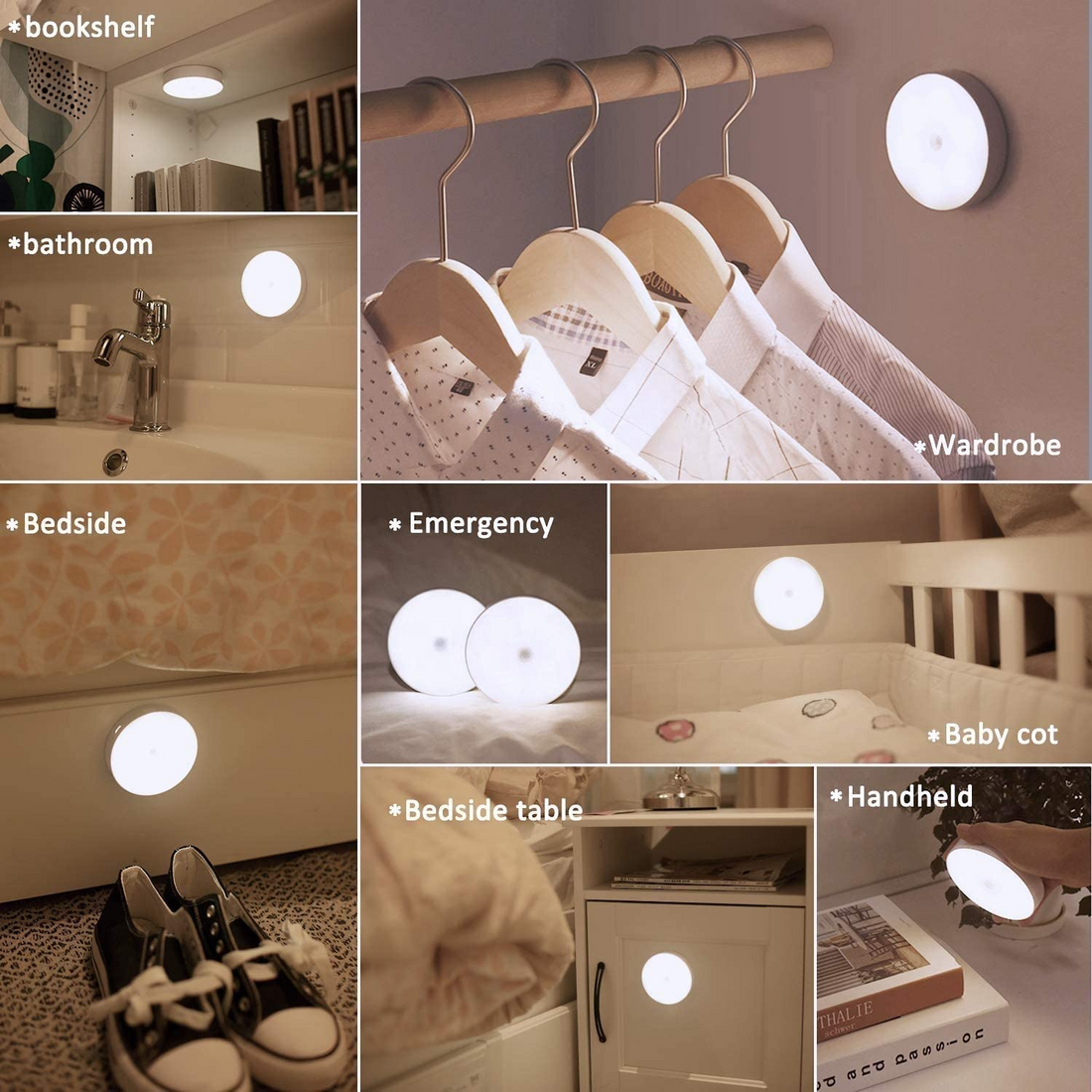 Motion Sensor Light for Home with USB Charging
