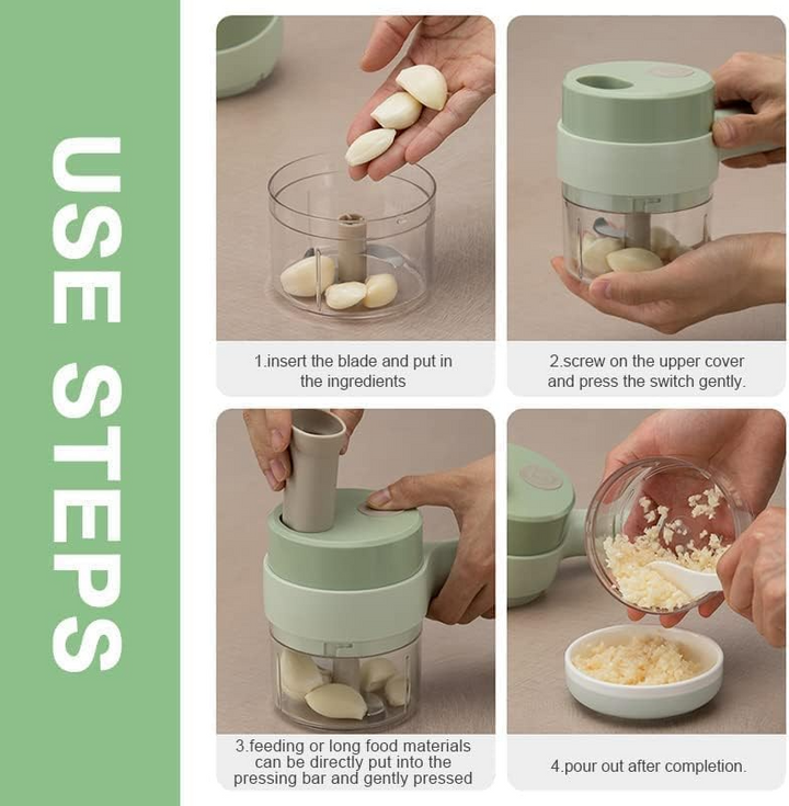 4-in-1 Electric Vegetable Chopper Cutter