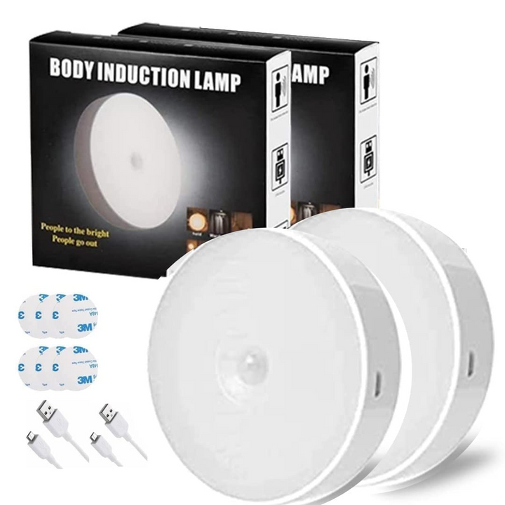 Shopzar Motion Sensor Light – USB Rechargeable Smart LED Night Lamp for Bedroom, Stairs & Home