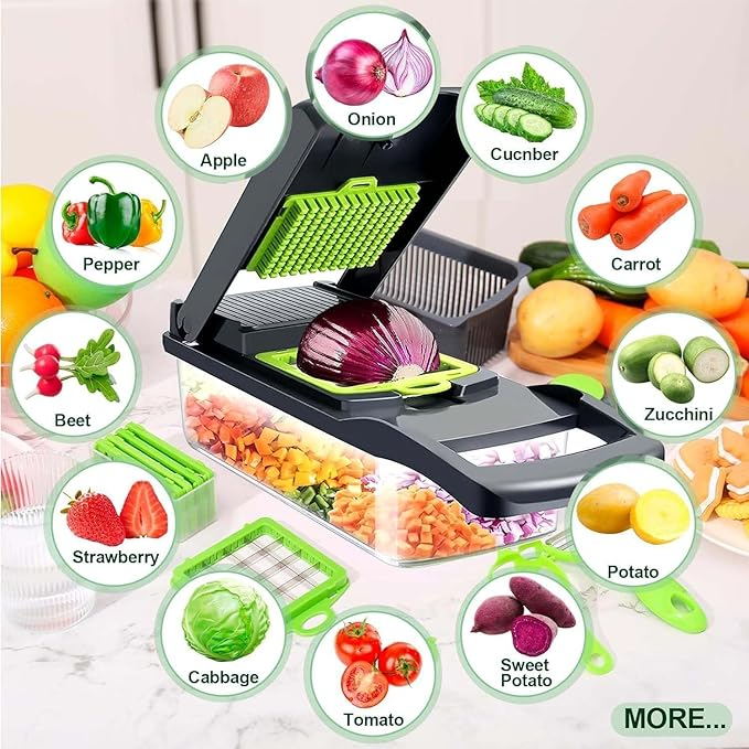 14 in 1 Multipurpose Fruits & Vegetable Chopper Cutter