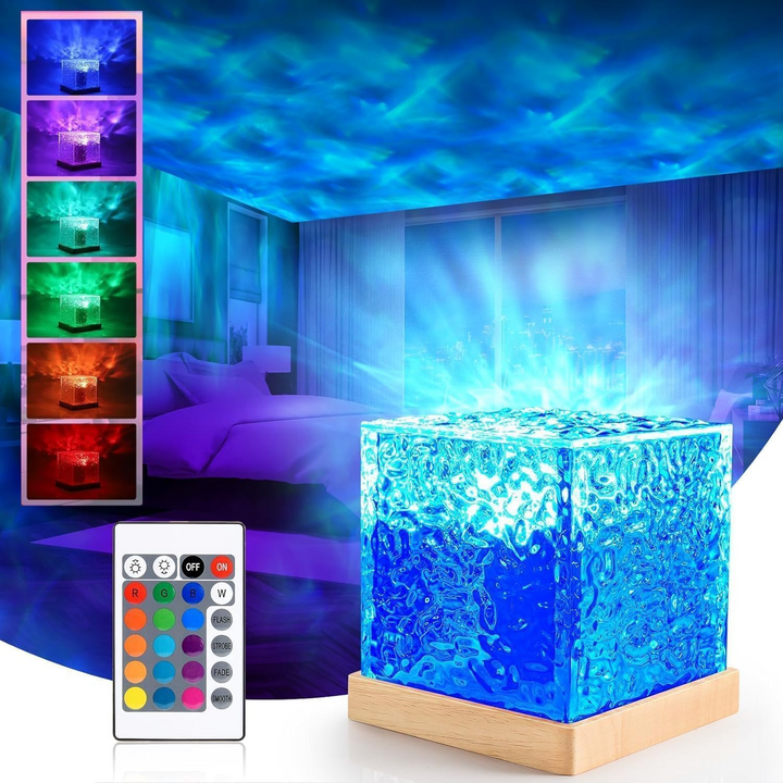Acrylic Romantic Ocean Wave Night Light Projector Lamp