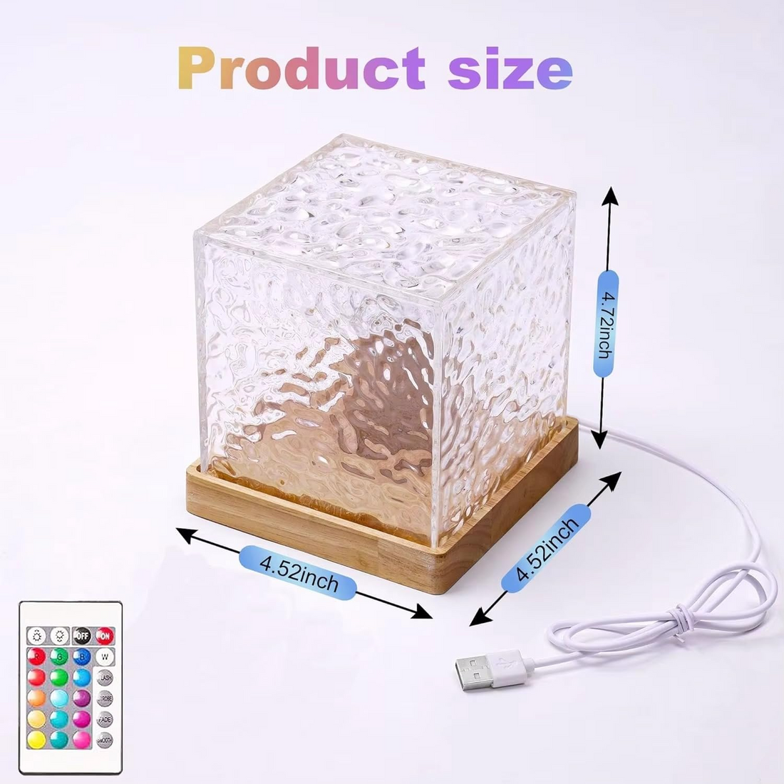 Acrylic Romantic Ocean Wave Night Light Projector Lamp