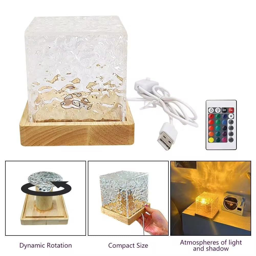 Acrylic Romantic Ocean Wave Night Light Projector Lamp