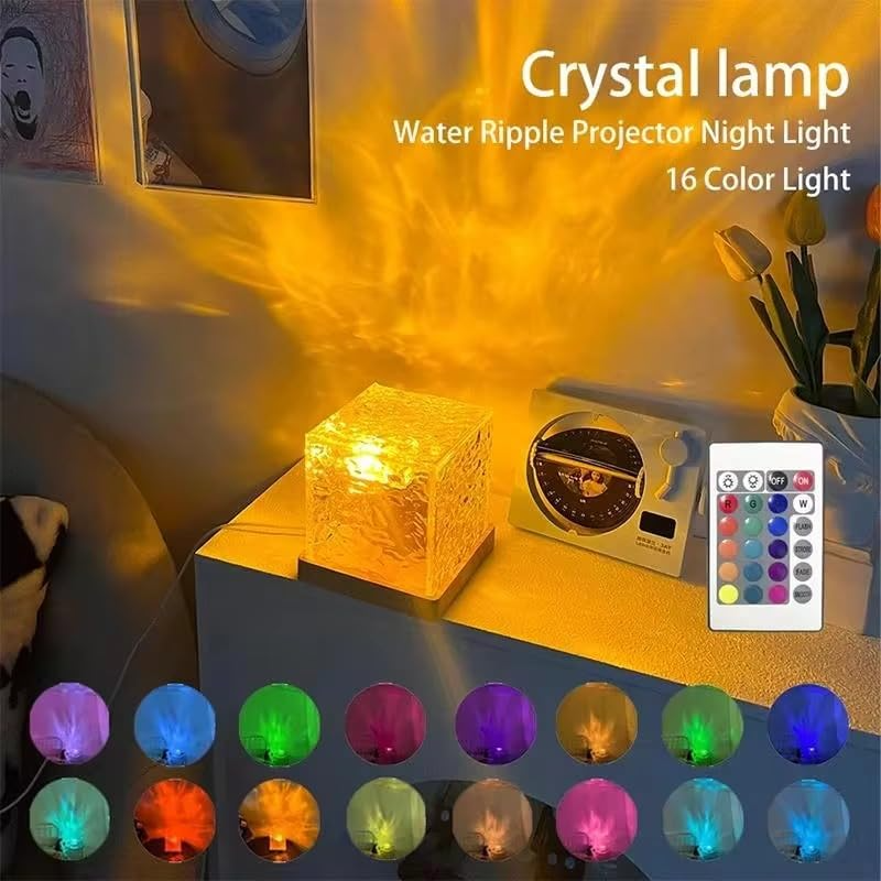 Acrylic Romantic Ocean Wave Night Light Projector Lamp